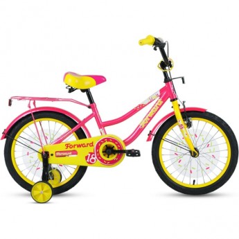 Велосипед FORWARD FUNKY 18 (2022) фиолетовый/желтый Велосипед FORWARD FUNKY 18 (2022) фиолетовый/желтый