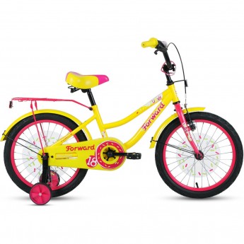 Велосипед FORWARD FUNKY 18 (2022) желтый/фиолетовый Велосипед FORWARD FUNKY 18 (2022) желтый/фиолетовый