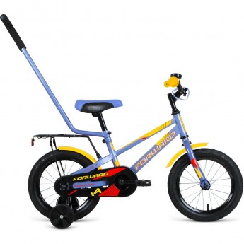 Велосипед FORWARD METEOR 14, 2020-2021, серый/желтый