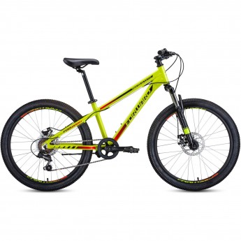 Велосипед FORWARD TWISTER 24 2.0 disc (2020) желтый/черный Велосипед FORWARD TWISTER 24 2.0 disc (2020) желтый/черный