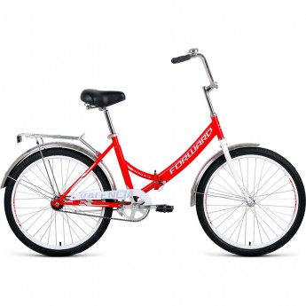 Велосипед FORWARD VALENCIA 24 1.0 (2020) красный/серый Велосипед FORWARD VALENCIA 24 1.0 (2020) красный/серый